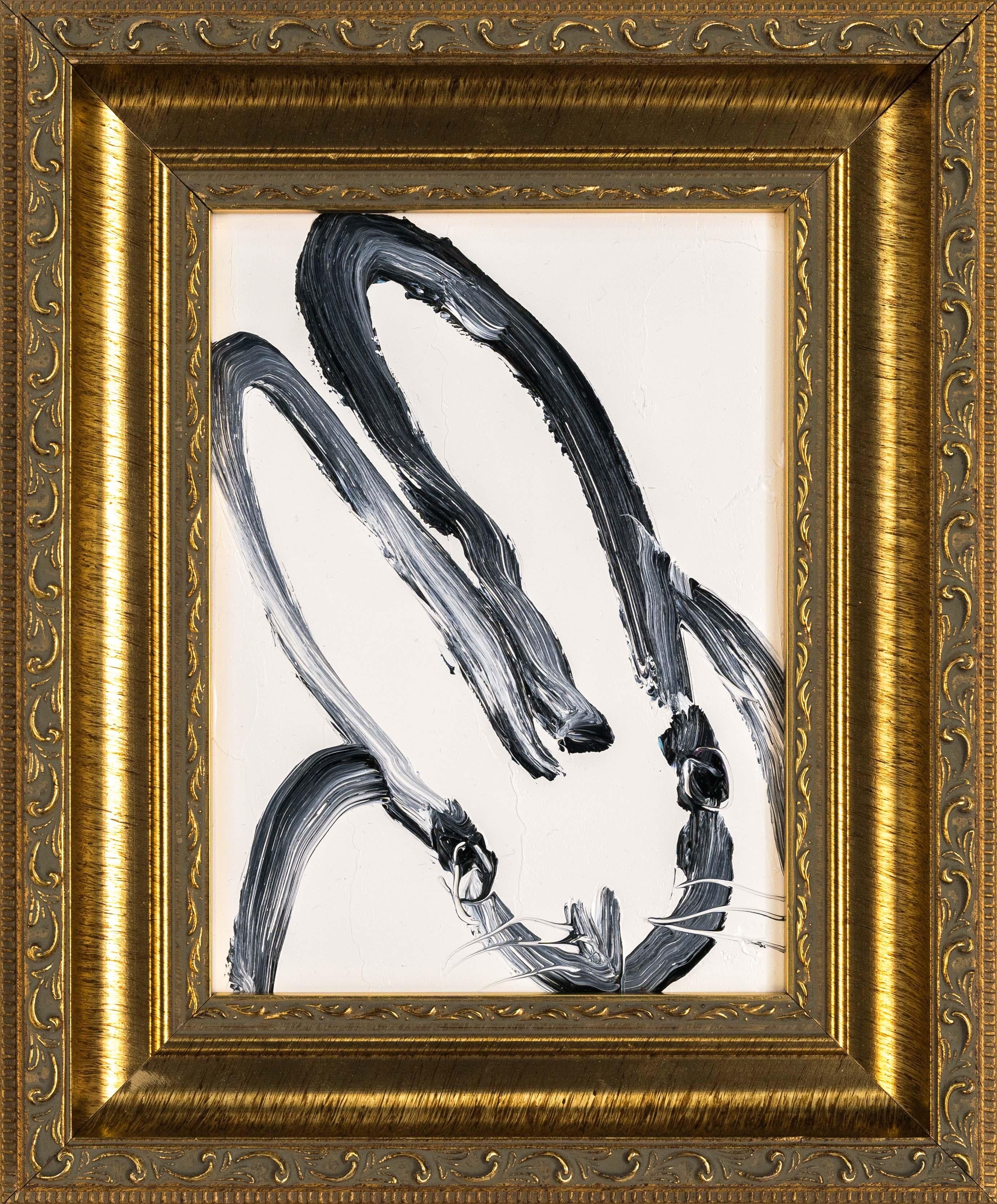 Hunt Slonem "John" Coniglietto in bianco e nero