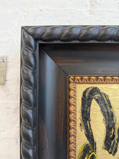 Hunt Slonem "Lory" Black and Gold Bunny