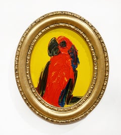 Hunt Slonem "Lory" Original bird painting in oil