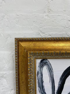 Hunt Slonem "Mandy 2" Black and White Bunny