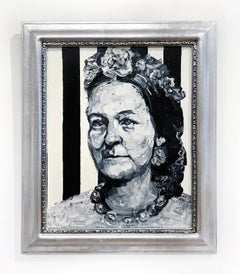 Hunt Slonem "Mary Todd Lincoln" Original portrait painting in oil