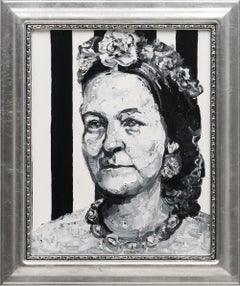 Hunt Slonem "Mary Todd Lincoln" Original portrait painting in oil