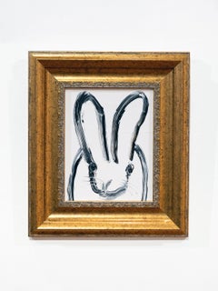 Hunt Slonem "Mason" Peinture à l'huile originale d'un lapin