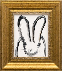 Hunt Slonem "Mason" Peinture à l'huile originale d'un lapin
