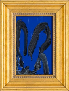 Hunt Slonem "Midnight" Dark Blue Bunny
