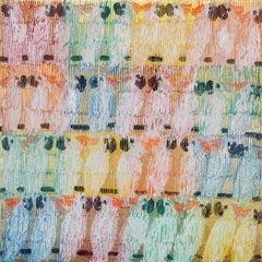Hunt Slonem "Molucans Square Hawaii " Painting of Birds in oil on canvas