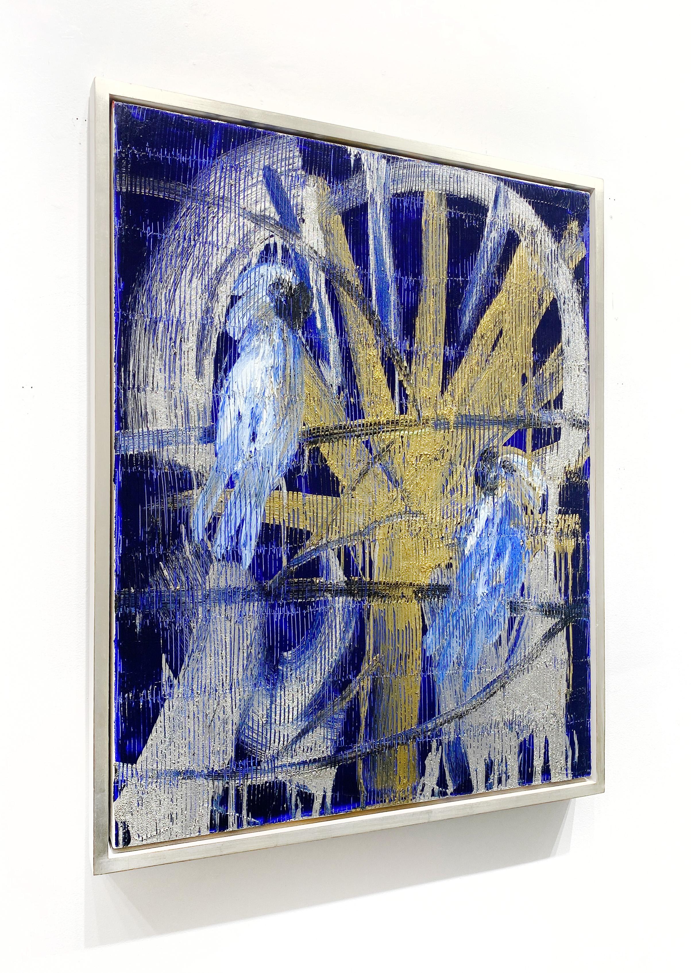 Mémoire de mousson - Noir Animal Painting par Hunt Slonem