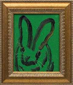 Hunt Slonem "Montage" Unique Oil Painting of a Bunny