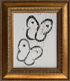 Hunt Slonem "Außerdem" Schwarze und weiße Schmetterlinge