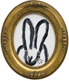 Hunt Slonem "New Day" Original Hasengemälde in Öl