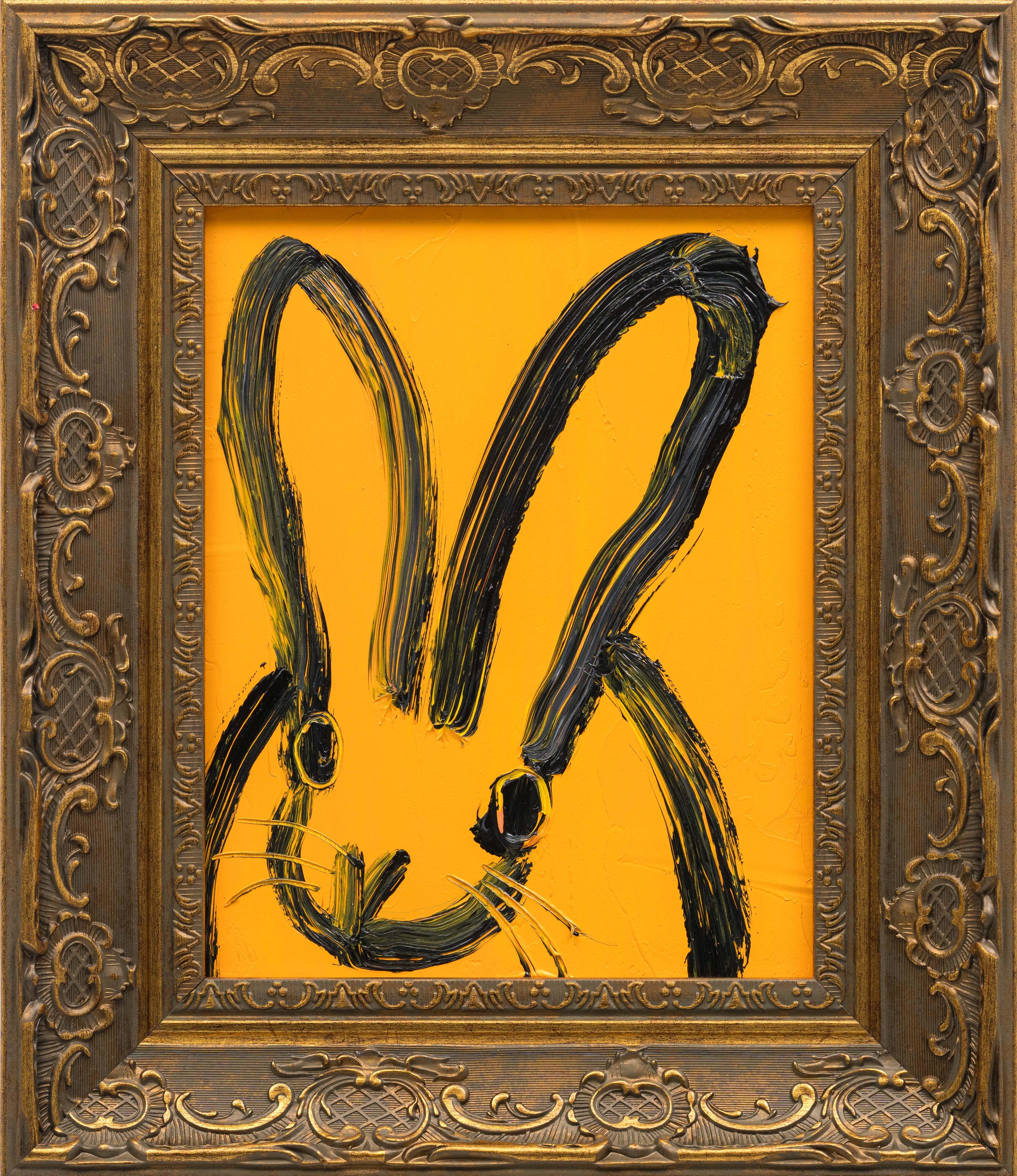 Hunt Slonem "New Room" Original oil painting of a bunny