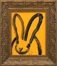Hunt Slonem "New Room" Peinture à l'huile originale d'un lapin