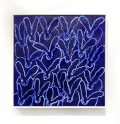 Hunt Slonem "Night Watch Hutch (Blue Diamond Dust)" Bunnies