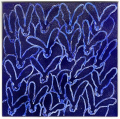 Hunt Slonem "Night Watch Hutch (Blue Diamond Dust)" Bunnies