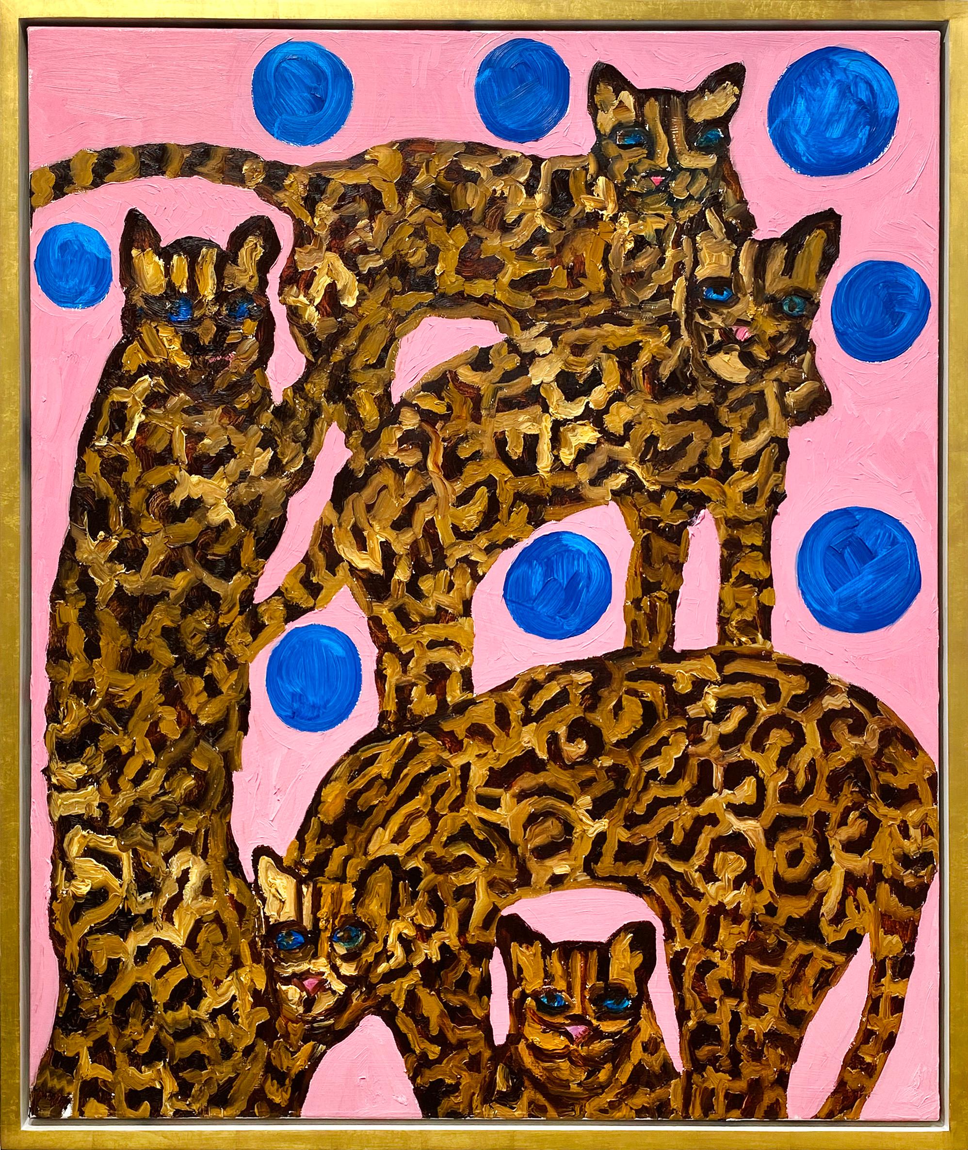 Artist:  Slonem, Hunt
Title:  Ocelots Managua
Date:  2025
Medium:  Oil on canvas
Unframed Dimensions:  36" x 30"
Framed Dimensions:  38" x 32"
Signature:  Signed by Artist on Verso
Edition:  Unique

Hunt Slonem is an internationally celebrated
