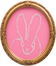 Hunt Slonem, "Passion Tondo", dipinto raffigurante un coniglietto