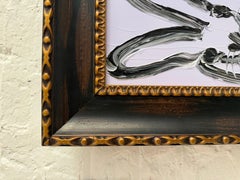 Hunt Slonem "Pat" Schwarzer und lila Hase