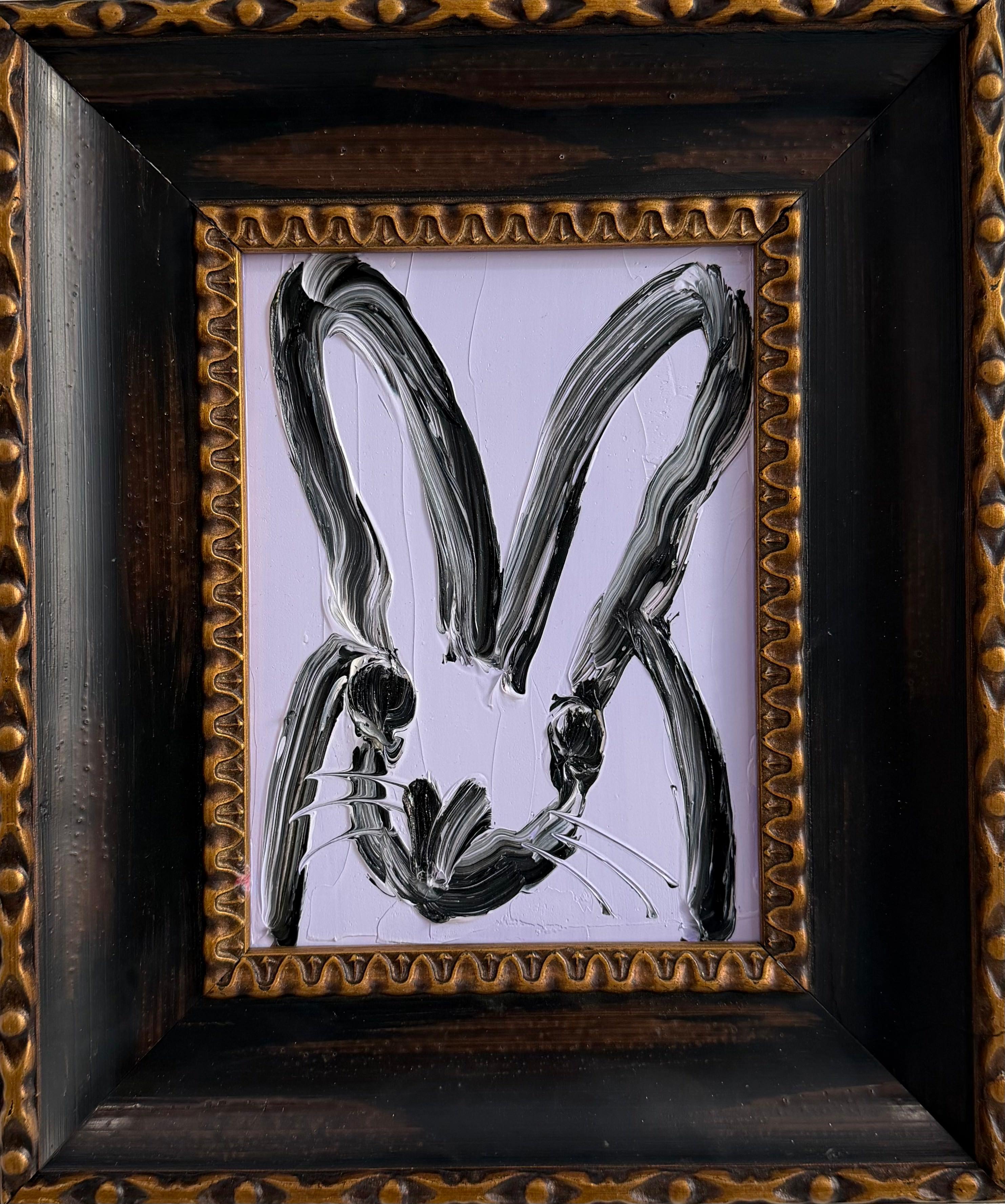 Hunt Slonem "Pat" Black and Purple Bunny