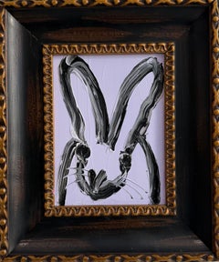 Hunt Slonem "Pat" Schwarzer und lila Hase