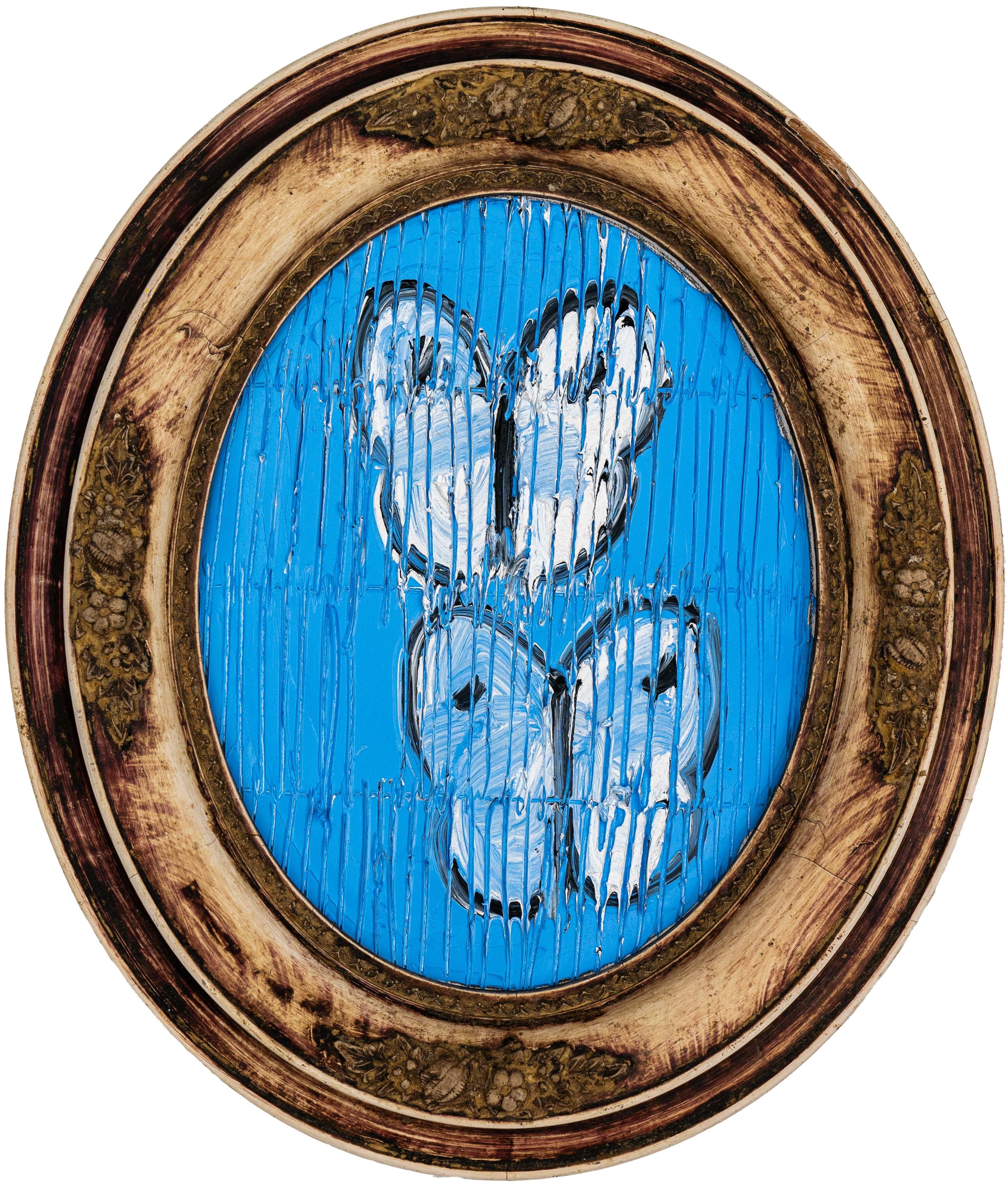 Hunt Slonem "Parche" Mariposas Azules
Dos mariposas blancas y negras sobre fondo azul en un marco vintage.

Sin enmarcar: 10 x 8 pulgadas
Enmarcado: 14 x 12 pulgadas
*La pintura está enmarcada - Ten en cuenta que las pinturas de Hunt Slonem con
