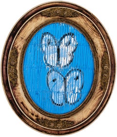 Hunt Slonem "Patch" Blue Butterflies