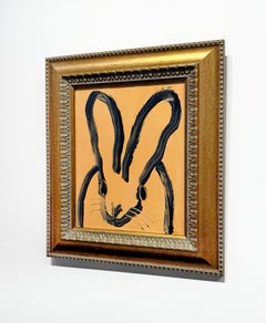 Hunt Slonem "Peach" Unique Oil Painting of a Bunny