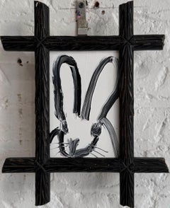 Hunt Slonem "Peter" Coniglietto in bianco e nero