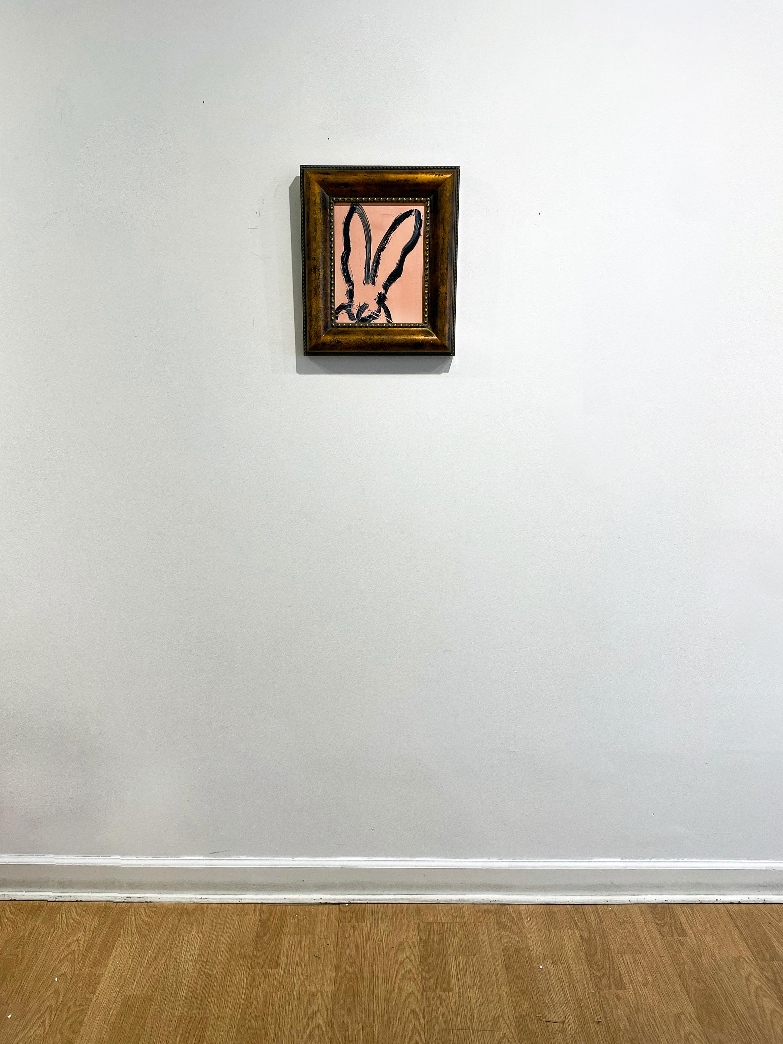 Hunt Slonem pink bunny oil painting 'Audrey Hepburn' 2