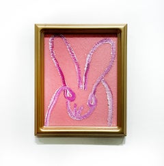 Hunt Slonem "Pink Passion" Original bunny painting in oil