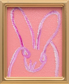Hunt Slonem "Pink Passion" Original bunny painting in oil