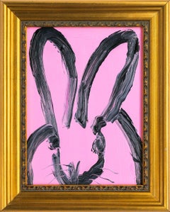 Hunt Slonem "Purple Haze" Pink Bunny