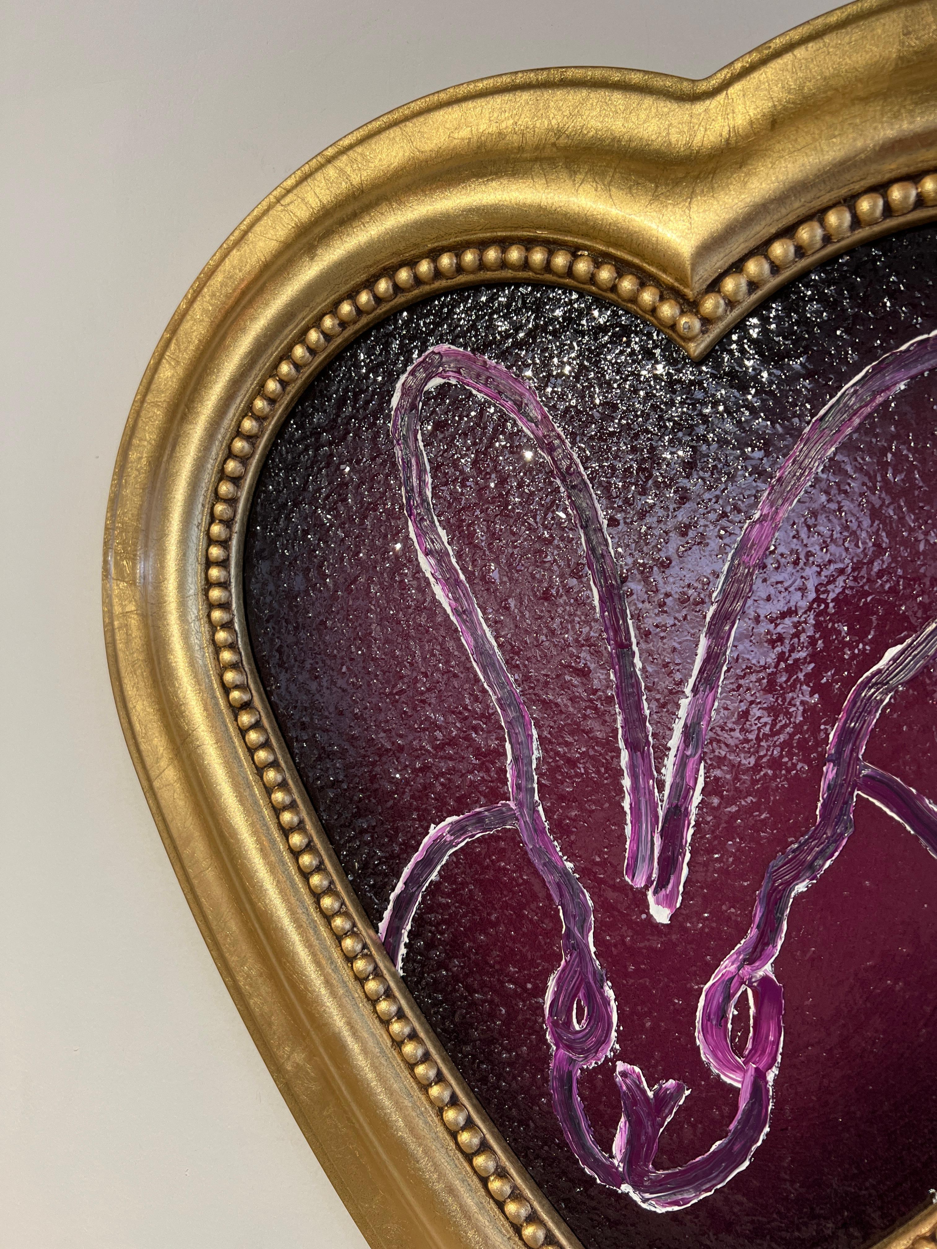 Hunt Slonem poussière en diamants « Purple Heart » en vente 3