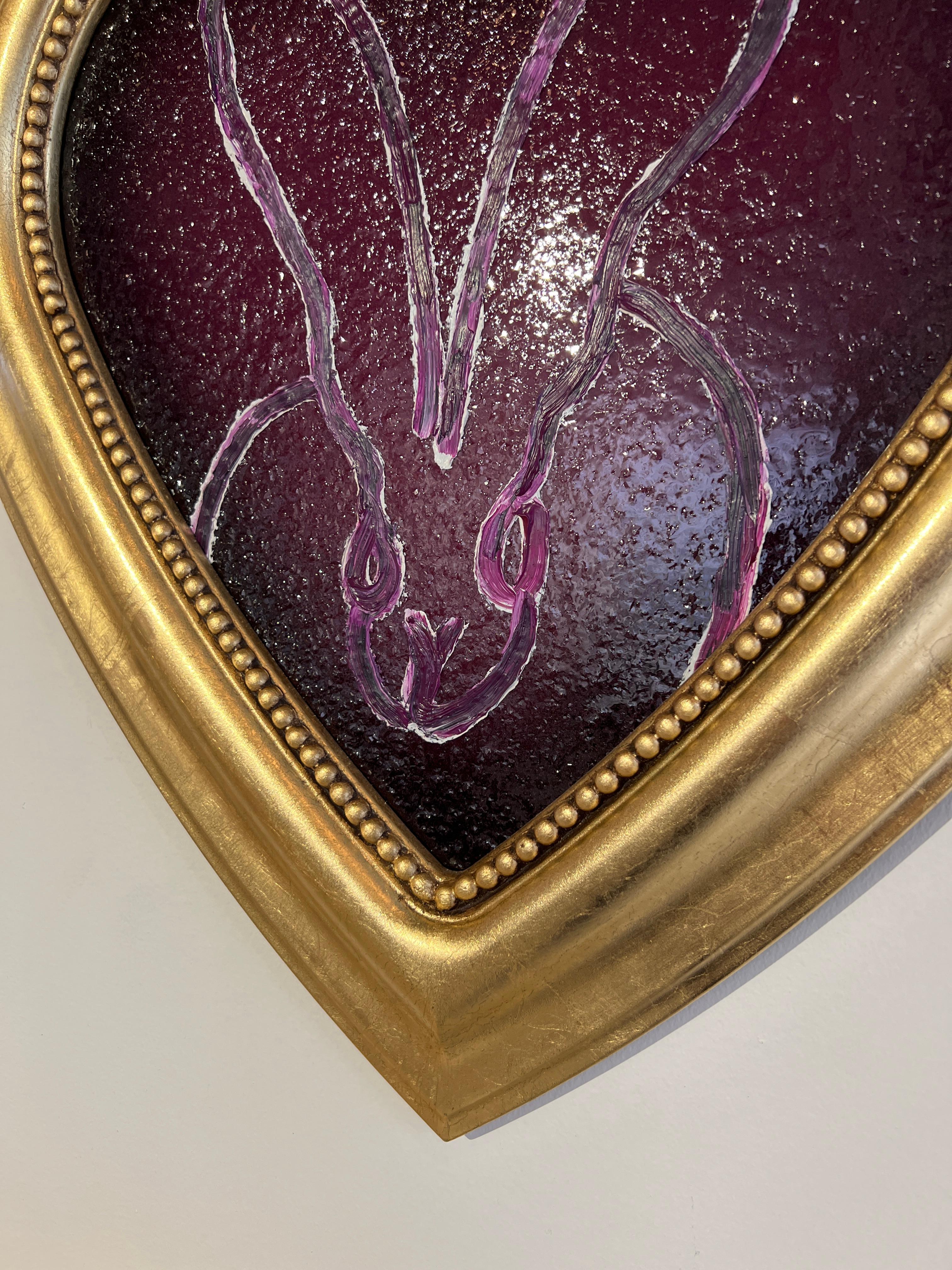 Hunt Slonem poussière en diamants « Purple Heart » en vente 4