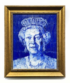 Hunt Slonem "Queen Elizabeth" Portrait
