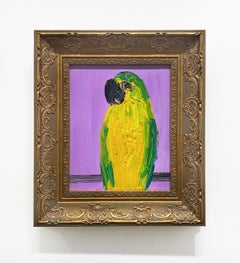 Hunt Slonem "Queen of Bavaria" Original bird painting in oil