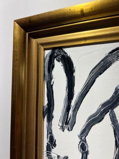 Hunt Slonem "Randy" Black and White Bunny