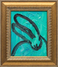 Hunt Slonem "Range Rove" Cuadro original al óleo sobre conejo