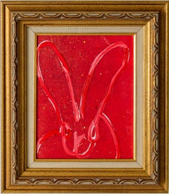 Hunt Slonem "Red Rock" Red Bunny