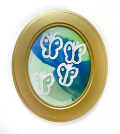 Hunt Slonem "Scope" Original butterflies painting in oil