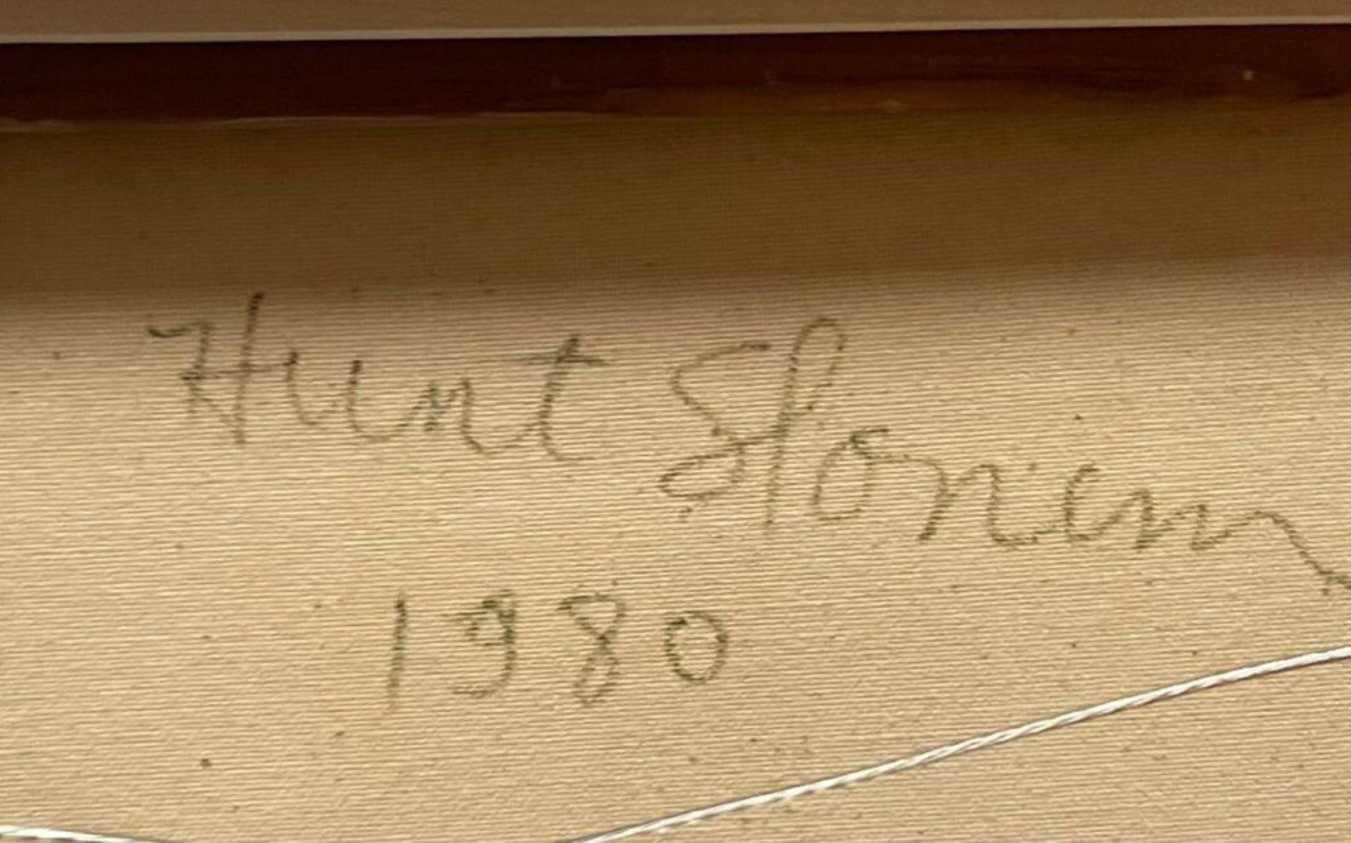 Hunt Slonem, Under the sea, seltenes, einzigartiges Gemälde in Öl auf Leinwand, signiert, gerahmt, 1980 im Angebot 2