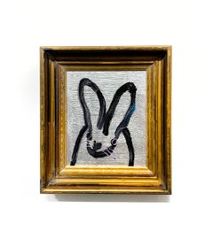 Hunt Slonem "Silver Bunny" painting