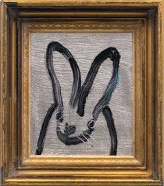 Hunt Slonem "Silver Bunny" painting