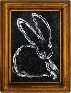 Hunt Slonem "Simon" Original Ölgemälde eines Hasen