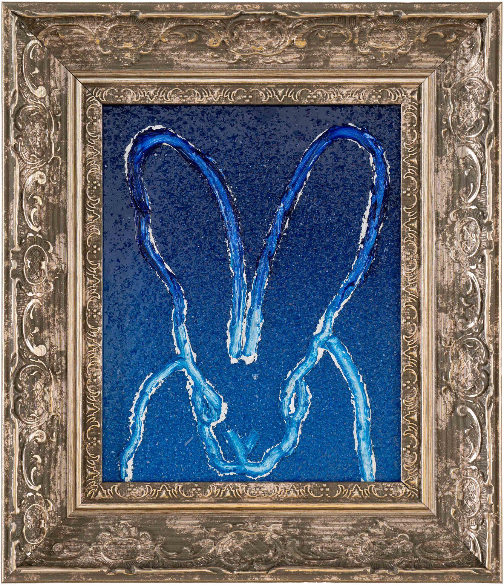 Hunt Slonem Dipinto a olio coniglietto singolo 'Sonno'