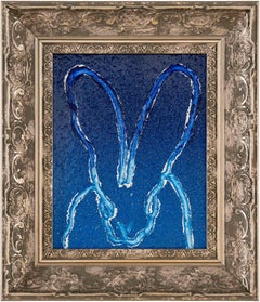 Hunt Slonem Dipinto a olio coniglietto singolo 'Sonno'