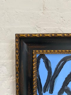 Hunt Slonem "Sky Tower" Schwarzer und blauer Hase