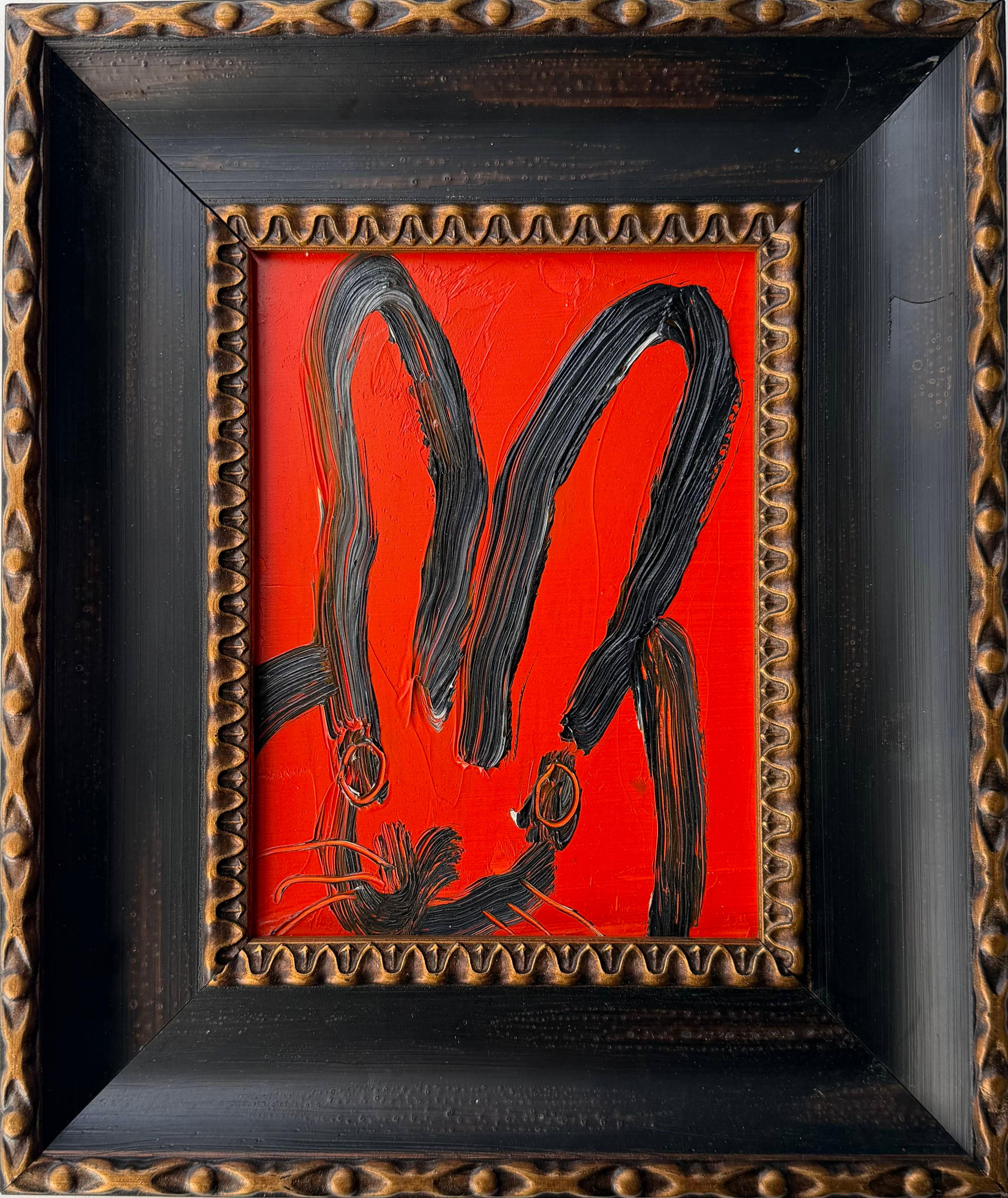 Hunt Slonem "Slidel" Black and Red Bunny