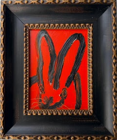 Hunt Slonem "Slidel" Black and Red Bunny