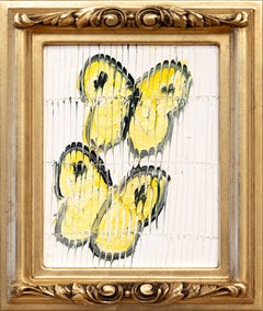 Hunt Slonem "Sulphurs II" painting of butterflies
