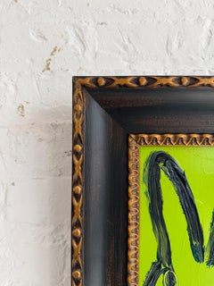 Hunt Slonem "Summer Time" coniglietto nero e verde